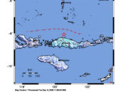 Info Gempa Mag: 5.2 – Pusat gempa berada di laut 60 km timur laut Ruteng, Manggarai