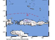 Info Gempa Mag: 4.3 – Pusat gempa berada di laut 79 km Utara Ruteng, Manggarai