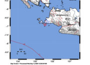 Info Gempa Mag: 3.8 – Pusat gempa berada di laut 27 km selatan Banten