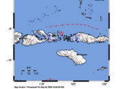 Info Gempa Mag: 4.6 – Pusat gempa berada di laut 57 km timur Kota Bima