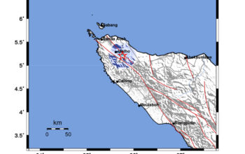 Info Gempa Mag: 3.7 – Pusat gempa berada di darat 17 km Timur Jantho Aceh Besar