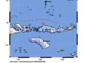 Info Gempa Mag: 4.9 – Pusat gempa berada di laut 61 km utara Ruteng, Manggarai