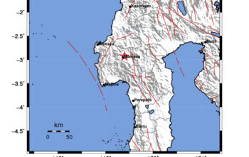 Info Gempa Mag: 2.5 – Pusat gempa berada di darat 2.7 km timur laut Mamasa