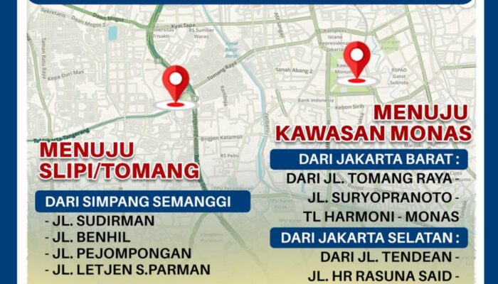 Sudirman-Thamrin hingga DPR Dipadati Massa Besok, Cek Jalur Alternatifnya!