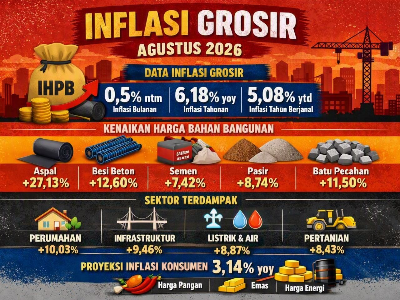 Infografis Inflasi Grosir
