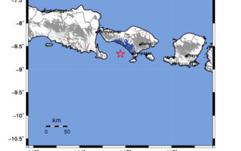 Info Gempa Mag: 3.8 – Pusat gempa berada di laut 29 km barat daya Tabanan