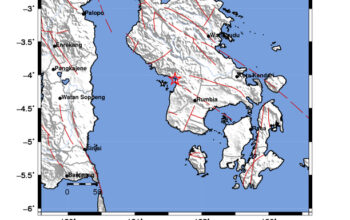 Info Gempa Mag: 2.1 – Pusat gempa berada di darat 2 km Barat Kolaka