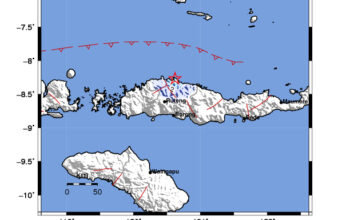 Info Gempa Mag: 3.8 – Pusat gempa berada di darat 42 km timur laut Ruteng, Manggarai
