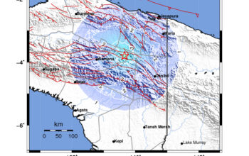 Info Gempa Mag: 4.8 – Pusat gempa berada di darat 31 km tenggara Yalimo