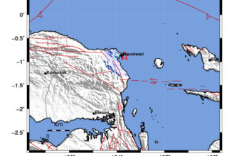 Info Gempa Mag: 4.0 – Pusat gempa berada di laut 13 km Timur Manokwari