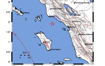 Info Gempa Mag: 4.0 – Pusat gempa berada di laut 50 km selatan Aceh Singkil