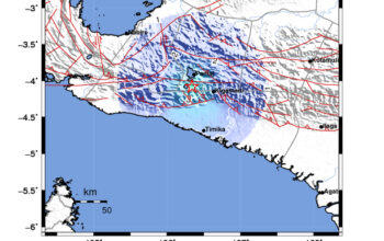 Info Gempa Mag: 4.5 – Pusat gempa berada di darat 7 km tenggara Deiyai