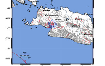 Info Gempa Mag: 3.5 – Pusat gempa berada di darat 25 km utara Kab. Sukabumi