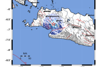 Info Gempa Mag: 4.1 – Pusat gempa berada di darat 26 km barat daya kota Bogor