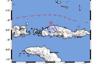 Info Gempa Mag: 4.1 – Pusat gempa berada di laut 56 km utara Ruteng