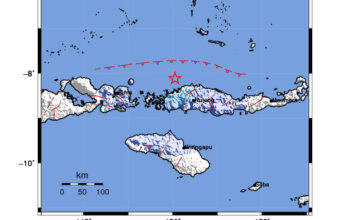 Info Gempa Mag: 4.8 – Pusat gempa berada di laut 45 km timur laut Labuan Bajo