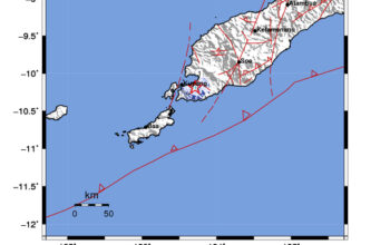 Info Gempa Mag: 3.4 – Pusat gempa berada di darat 30km Barat Daya Kab. Kupang
