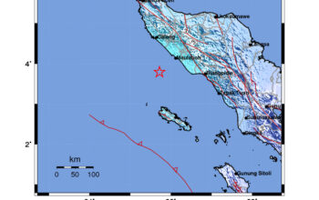 Info Gempa Mag: 5.4 – Pusat gempa berada di laut 59 km barat daya Meulaboh