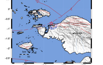 Info Gempa Mag: 3.8 – Pusat gempa berada di laut 13 km timur laut Kota Sorong
