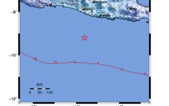 Info Gempa Mag: 5.4 – Pusat gempa berada di laut 137 km Selatan Gunungkidul