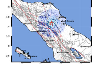 Info Gempa Mag: 4.3 – Pusat gempa berada di darat 31 km Timur Laut Kabupaten Gayolues
