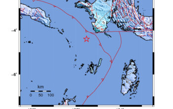 Info Gempa Mag: 5.3 – 139 km BaratLaut TUAL-MALUKU