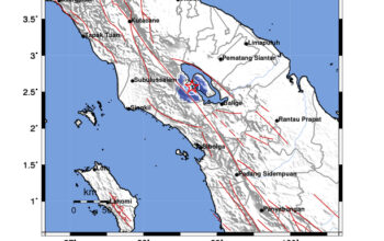 Info Gempa Mag: 3.5 – Pusat gempa berada di darat 7 km barat daya Samosir