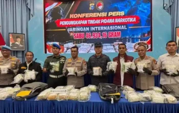 Polda Riau Bongkar Peredaran 46,9 Kg Sabu dari Malaysia, Prajurit TNI Aktif Jadi Tersangka