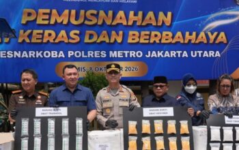 Polres Metro Jakarta Utara Musnahkan 9,9 Juta Butir Obat Keras Ilegal Senilai Rp15 Miliar