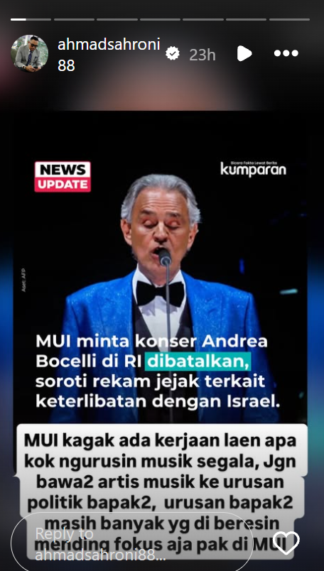 Sahroni Nasdem Minta MUI Fokus Urus Sertifikasi Halal Ketimbang Konser Musik, Begini Jawaban Kiai Cholil Nafis Cuplikan Layar 2026 10 13 094234