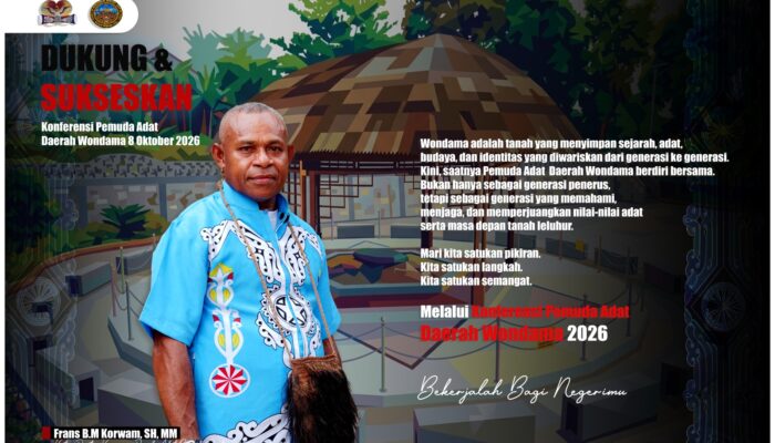 Frans B.M. Korwam Ajak Pemuda Adat Wondama Bersatu Perjuangkan Masa Depan Tanah Leluhur