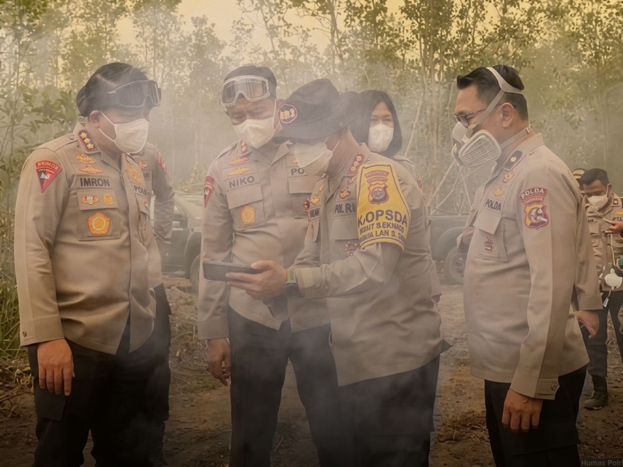 Polri Kabut Asap Pantau Lokasi