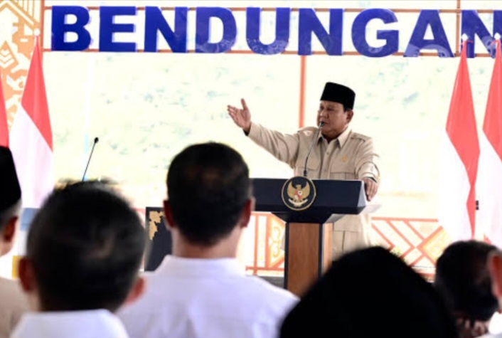 Prabowo Subianto At Bendungan