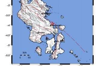 Info Gempa Mag: 2.8 – Pusat gempa berada di darat 14 km Timur Laut Kendari
